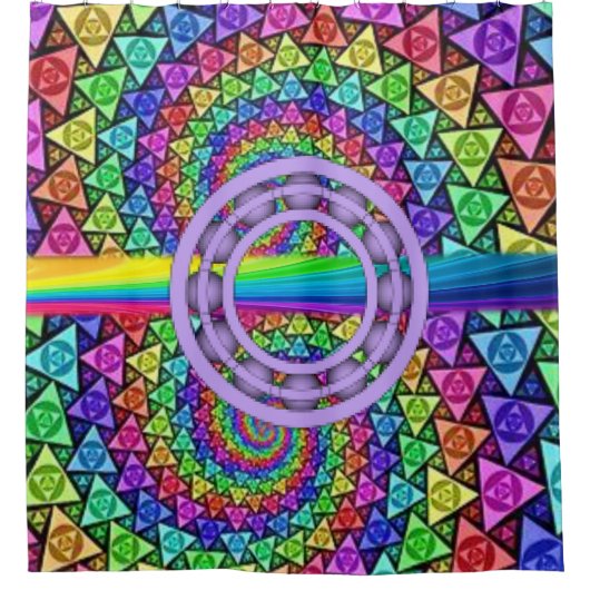 シャワーカーカラフルテン シャワーカーテン (正面)