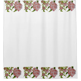 シャワーカーテンで芽を出す牡丹 シャワーカーテン