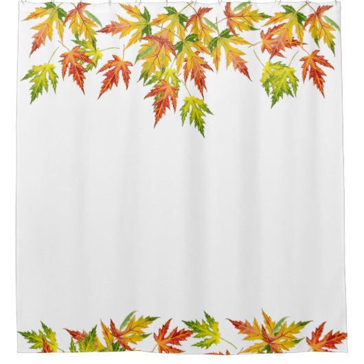 シャワーカーテンにシルバーメープル シャワーカーテン (正面)
