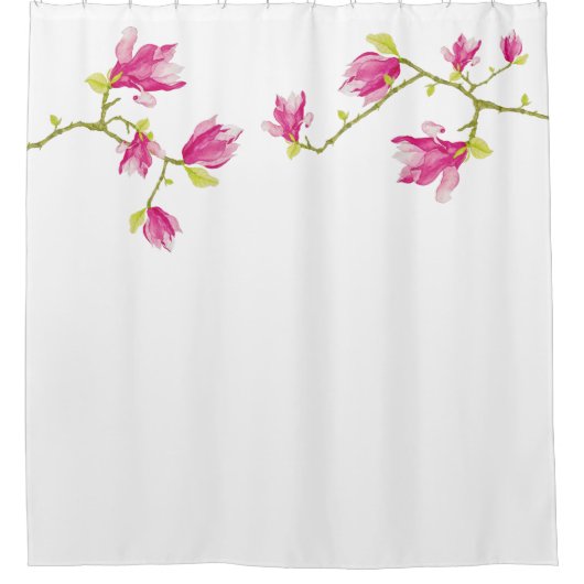 シャワーカーテンにチューリップマグノリアス シャワーカーテン (正面)