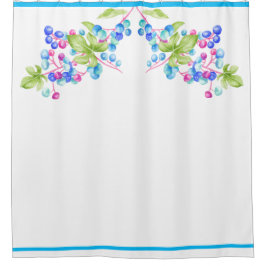 シャワーカーテンにベリーを飾る シャワーカーテン