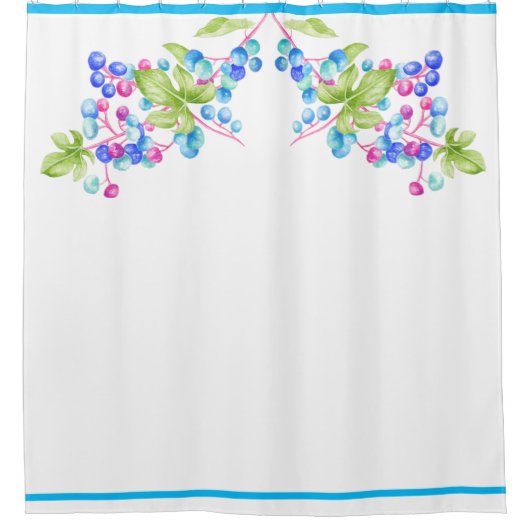 シャワーカーテンにベリーを飾る シャワーカーテン (正面)