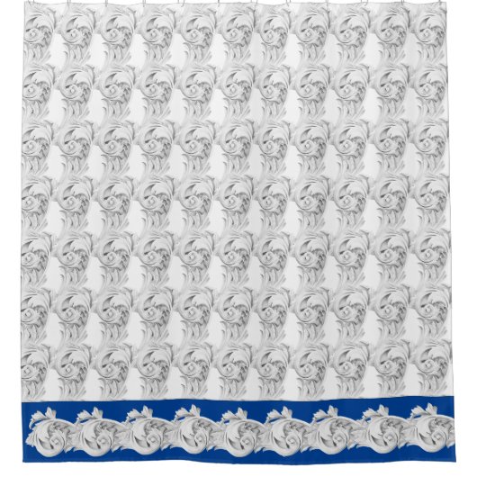 シャワーカーテンに大理石のテンドリル シャワーカーテン (正面)