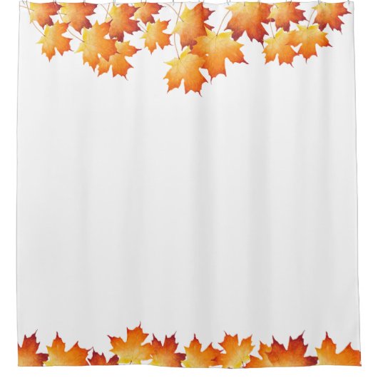 シャワーカーテンに楓のカップル シャワーカーテン (正面)