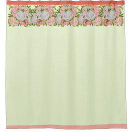 シャワーカーテンに様々な芍薬 シャワーカーテン