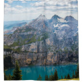 シャワーカーテンに浮かぶゴージャスなマウンテンビュー シャワーカーテン (正面)