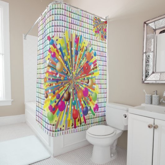 シャワーカーテンのカラフル色 シャワーカーテン (インサイチュ)