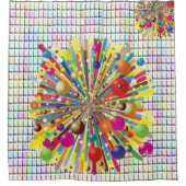 シャワーカーテンのカラフル色 シャワーカーテン (正面)