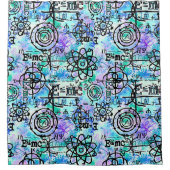 シャワーカーテンの物理記号と数学記号ギーク シャワーカーテン (正面)