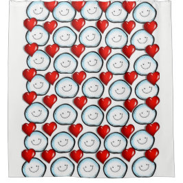 シャワーカーテンの雪玉 シャワーカーテン