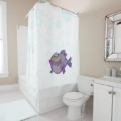 シャワーカーテンの魚と泡 シャワーカーテン (インサイチュ)