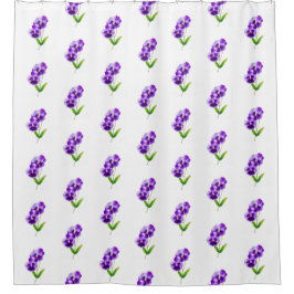 シャワーカーテンの「パンジーパーティー」(II) シャワーカーテン