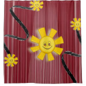 シャワーカーテンひまわり シャワーカーテン (正面)