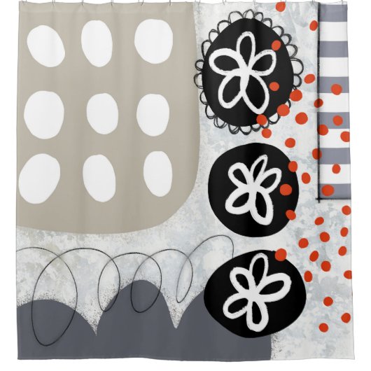 シャワーカーテンを外に出さないで シャワーカーテン (正面)