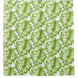 シャワーカーテンを飾った葉状の彫刻 シャワーカーテン