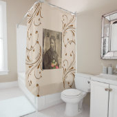 シャワーカーテンアフリカンアメリカン・ガールフローラ シャワーカーテン (インサイチュ)