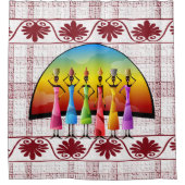 シャワーカーテンアフリカ シャワーカーテン (正面)