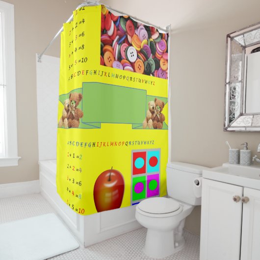 シャワーカーテンアルファベット シャワーカーテン (インサイチュ)