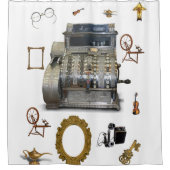 シャワーカーテンアンティーク シャワーカーテン (正面)