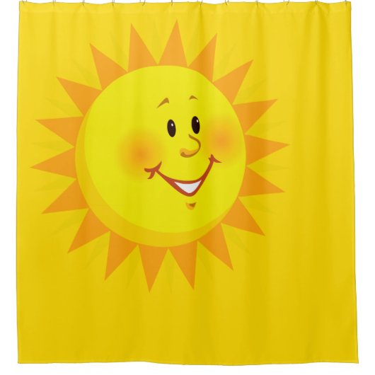 シャワーカーテンイエローサンシャイン シャワーカーテン (正面)