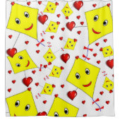 シャワーカーテンイエロー凧 シャワーカーテン (正面)