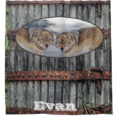 シャワーカーテンウルフウッド シャワーカーテン (正面)