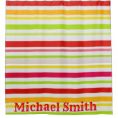 シャワーカーテンカラフルストライプ シャワーカーテン (正面)