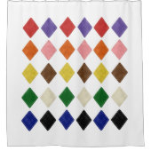 シャワーカーテンカラフル三角形 シャワーカーテン (正面)