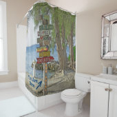 シャワーカーテンカラフル/木造ワールドカントリーシンボルや象徴 シャワーカーテン (インサイチュ)