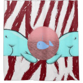 シャワーカーテンクジラ シャワーカーテン (正面)