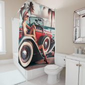 シャワーカーテンクラシックカー シャワーカーテン (インサイチュ)