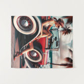 シャワーカーテンクラシックカー タペストリー (正面(横))