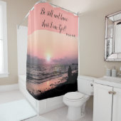 シャワーカーテンクリスチャン聖なる書物、 経典ビーチ シャワーカーテン (インサイチュ)