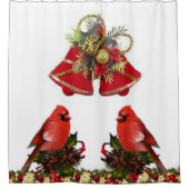 シャワーカーテンクリスマスバード シャワーカーテン (正面)