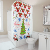 シャワーカーテンクリスマス シャワーカーテン (インサイチュ)