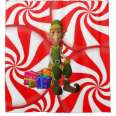 シャワーカーテンクリスマス シャワーカーテン (正面)