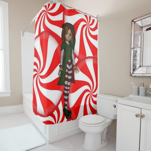 シャワーカーテンクリスマス シャワーカーテン (インサイチュ)