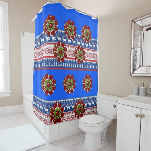 シャワーカーテンクリスマス シャワーカーテン (インサイチュ)