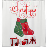 シャワーカーテンクリスマス シャワーカーテン (正面)