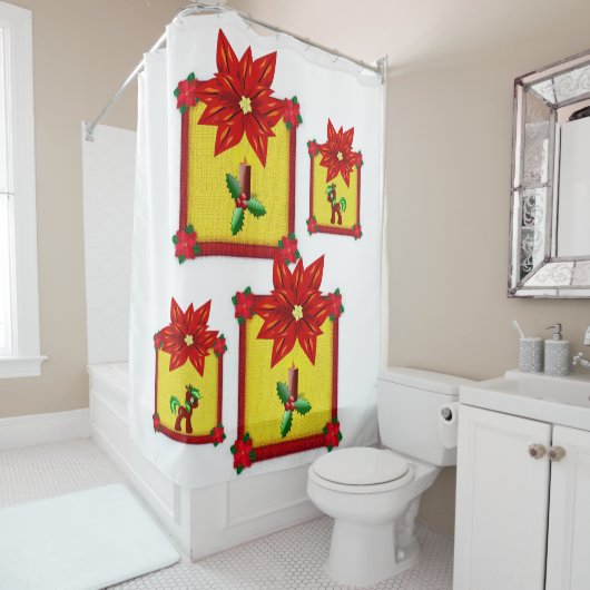 シャワーカーテンクリスマス シャワーカーテン (インサイチュ)