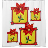 シャワーカーテンクリスマス シャワーカーテン (正面)