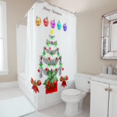 シャワーカーテンクリスマス シャワーカーテン (インサイチュ)