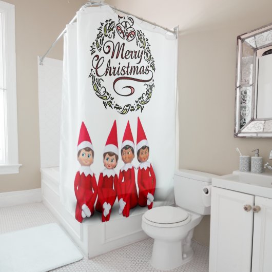 シャワーカーテンクリスマス シャワーカーテン (インサイチュ)