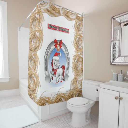 シャワーカーテンクリスマス シャワーカーテン (インサイチュ)