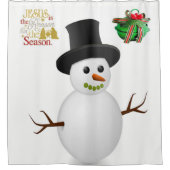 シャワーカーテンクリスマス シャワーカーテン (正面)