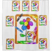 シャワーカーテンクレヨン シャワーカーテン (正面)