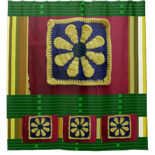 シャワーカーテンクロシェ シャワーカーテン (正面)