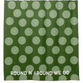 シャワーカーテングリーン円 シャワーカーテン (正面)