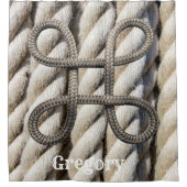 シャワーカーテングレーロープ シャワーカーテン (正面)