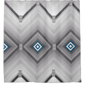 シャワーカーテングレー白黒 シャワーカーテン (正面)